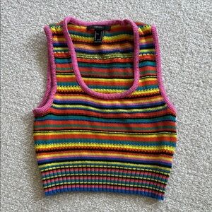 Forever 21 Multicolor Striped Knit Tank